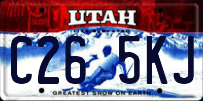 UT license plate C265KJ