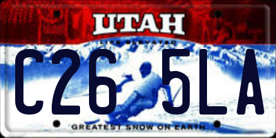 UT license plate C265LA