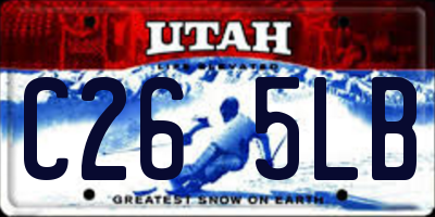 UT license plate C265LB