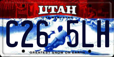 UT license plate C265LH