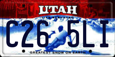 UT license plate C265LI