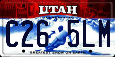 UT license plate C265LM