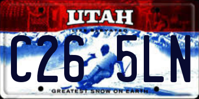 UT license plate C265LN