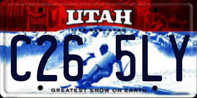 UT license plate C265LY