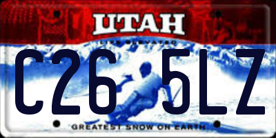 UT license plate C265LZ