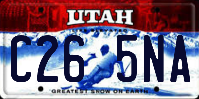 UT license plate C265NA