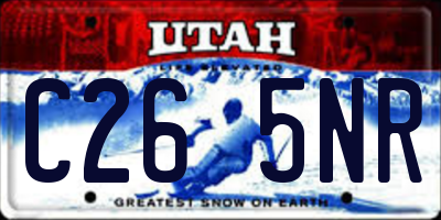 UT license plate C265NR
