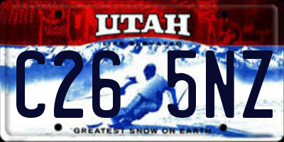 UT license plate C265NZ