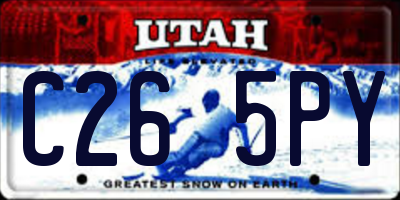 UT license plate C265PY