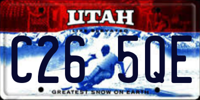 UT license plate C265QE