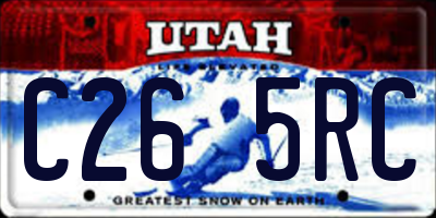 UT license plate C265RC