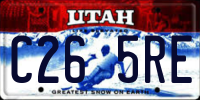 UT license plate C265RE