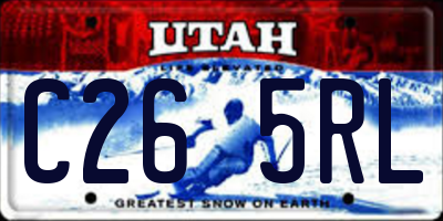 UT license plate C265RL