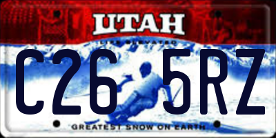 UT license plate C265RZ