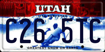 UT license plate C265TC