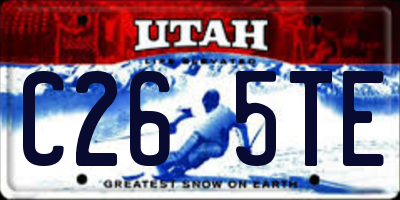 UT license plate C265TE