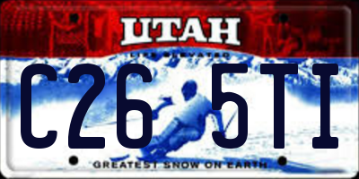 UT license plate C265TI