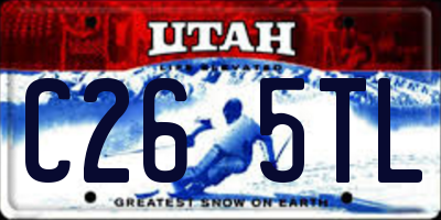 UT license plate C265TL