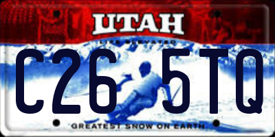 UT license plate C265TQ