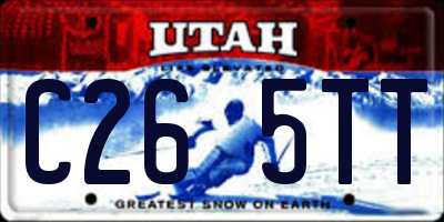 UT license plate C265TT
