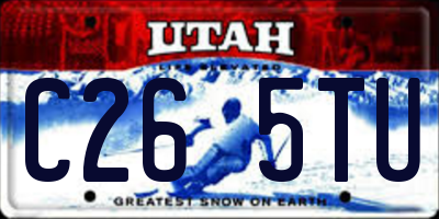 UT license plate C265TU