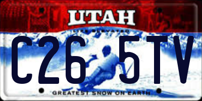 UT license plate C265TV