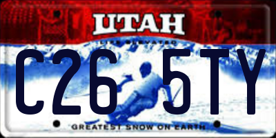 UT license plate C265TY
