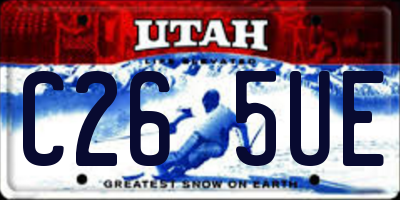 UT license plate C265UE