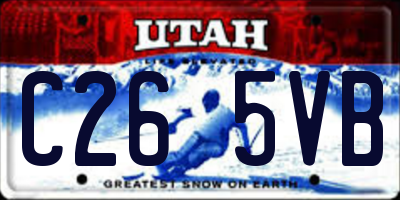 UT license plate C265VB