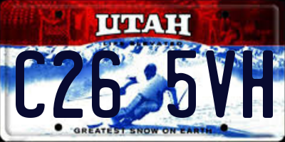 UT license plate C265VH