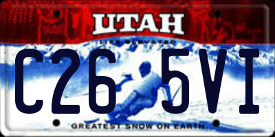 UT license plate C265VI