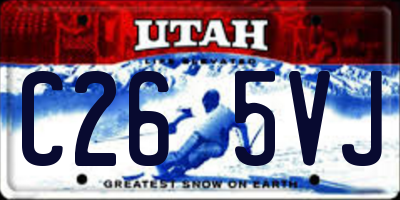 UT license plate C265VJ