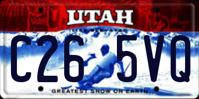 UT license plate C265VQ