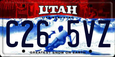 UT license plate C265VZ