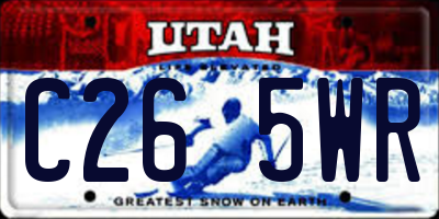 UT license plate C265WR