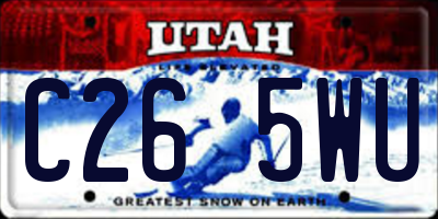 UT license plate C265WU