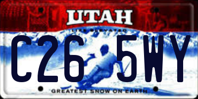 UT license plate C265WY