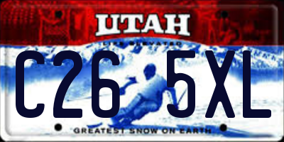 UT license plate C265XL