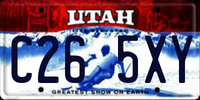 UT license plate C265XY