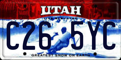 UT license plate C265YC