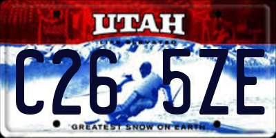 UT license plate C265ZE
