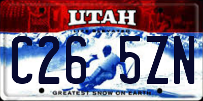 UT license plate C265ZN