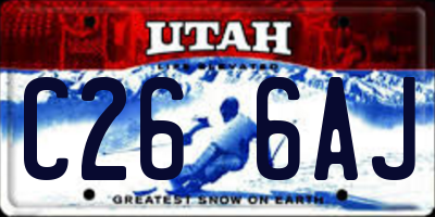 UT license plate C266AJ
