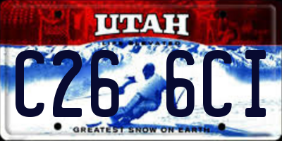 UT license plate C266CI