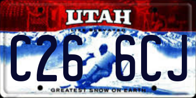 UT license plate C266CJ