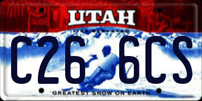 UT license plate C266CS