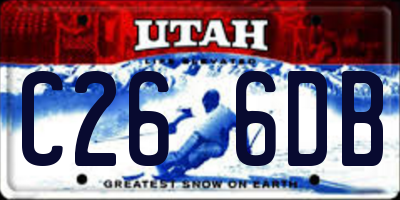 UT license plate C266DB