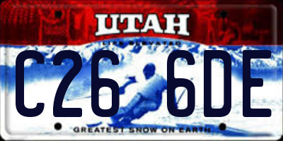 UT license plate C266DE