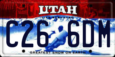 UT license plate C266DM