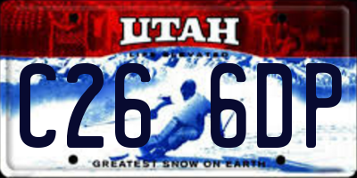 UT license plate C266DP